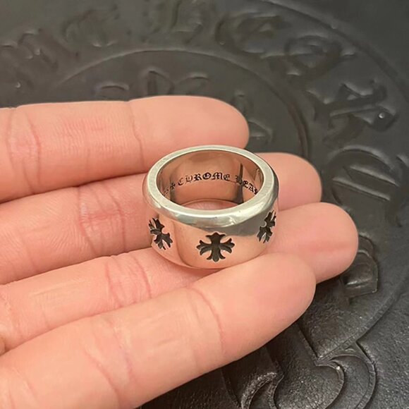 Chrome Hearts Hollow Cross Wide Ring - Picture 1 of 8